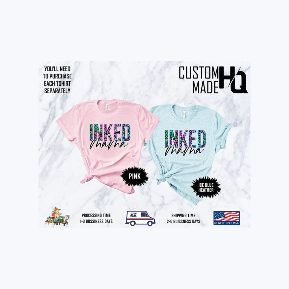 Inked Mama Shirt, Tattoo Mom Shirt, Cussing Mom Shirt, Mom With Ink Shirt